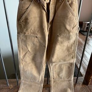 Carhartt Tan Cargo Pants Reinforced Durable Design